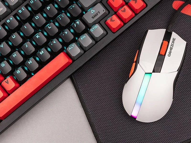 Maus Tracer GameZone COOL, RGB, 12 000 dpi, i bardhë