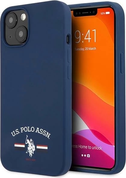 Mbështjellës U.S. Polo Assn. USHCP13SSFGV për iPhone 13 mini 5.4", silikon, blu