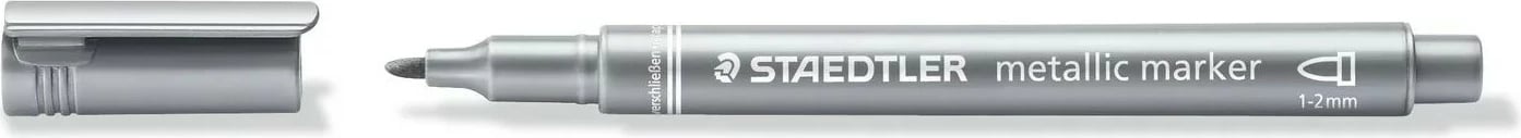Marker metalik STAEDTLER 8323, majë e rrumbullakët, 1-2mm, argjend