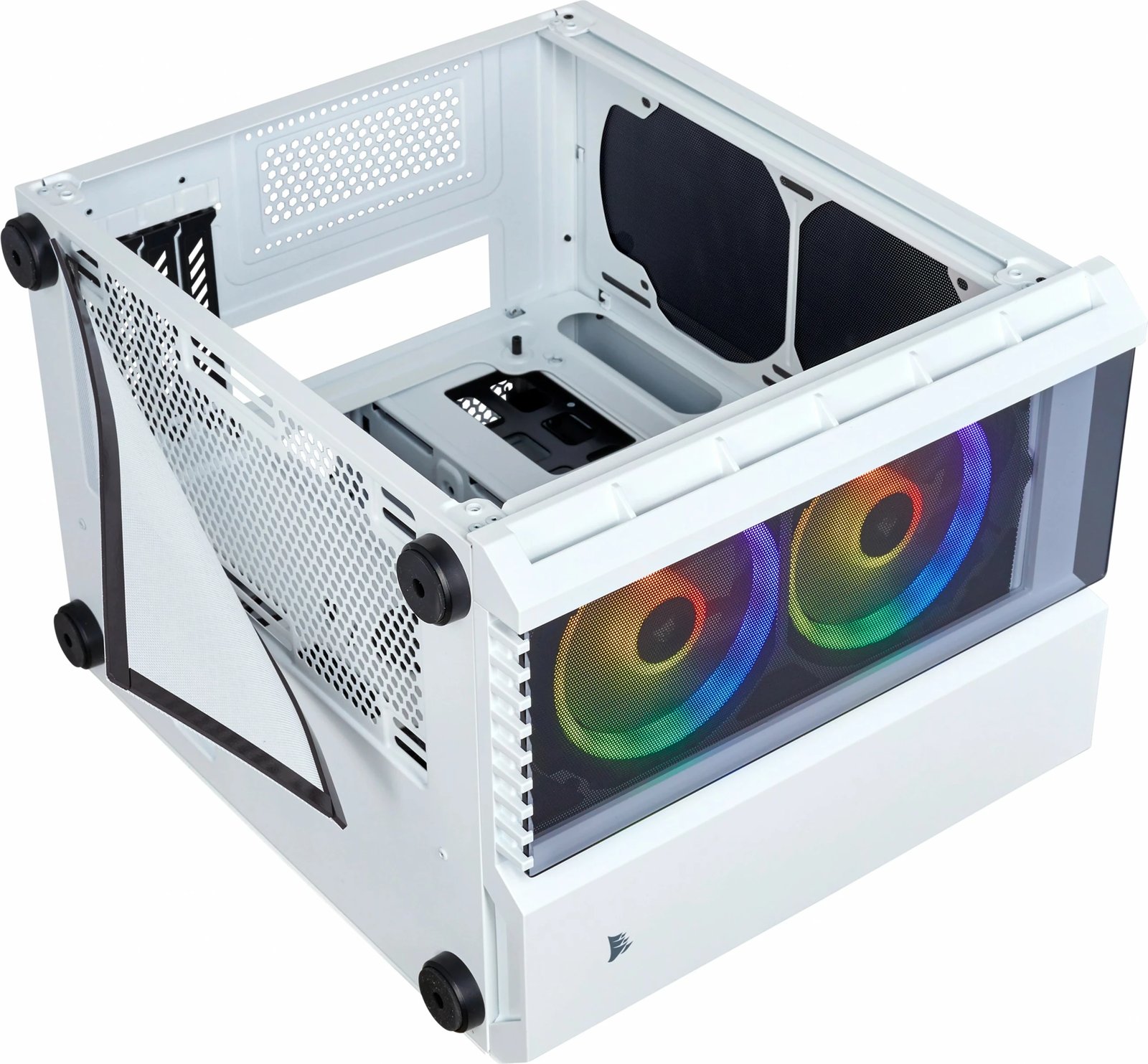 Kasë Corsair Crystal 280X, micro ATX, xham i temperuar, e bardhë