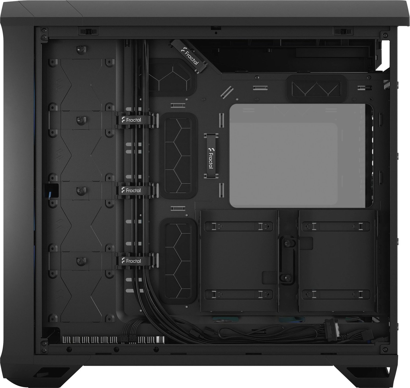 Kasë Fractal Design Torrent, Tower, PC, ATX, EATX, ITX, micro ATX, SSI CEB, Tempered glass, Gaming, e zezë Kasë Fractal Design Torrent, Tower, PC, ATX, EATX, ITX, micro ATX, SSI CEB, Tempered glass, Gaming, e zezë