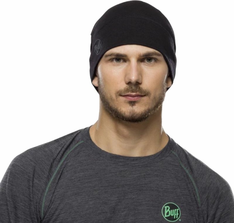 Kapelë Buff Merino Lightweight për të dyja gjinitë, e zezë