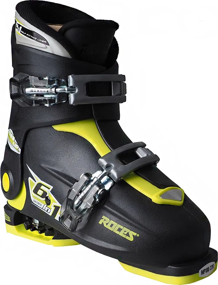 Çizme ski për fëmijë Roces, të zeza-lemon