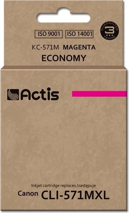 Ngjyrë zëvendësuese Actis KC-571M ink për printer Canon CLI-571M, standard, 12ml, vjollcë