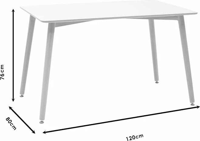 Tavolinë për ngrënie Cuba MDF ngjyrë sonoma-e zezë 120x70x76 cm