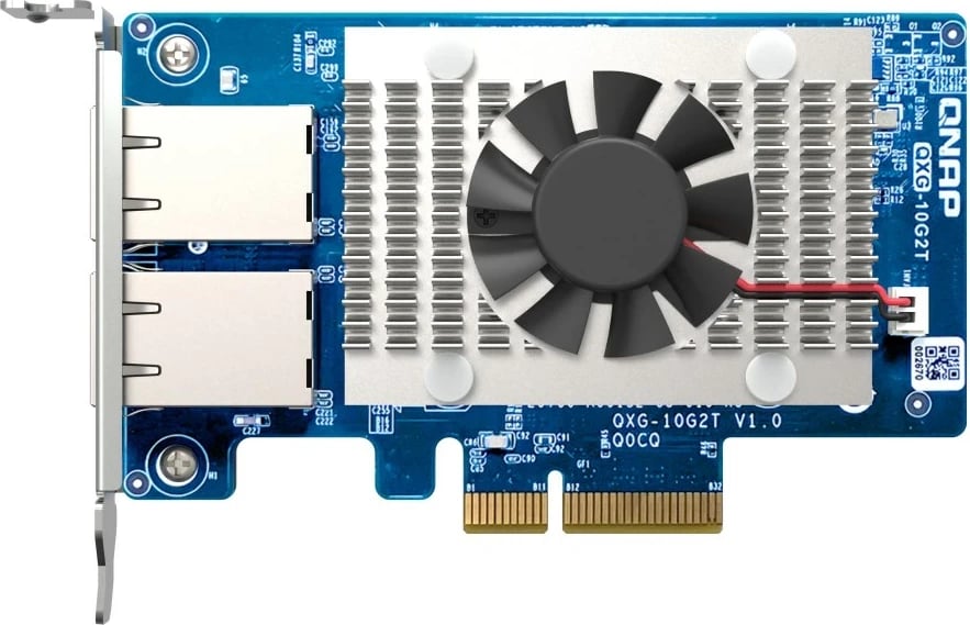 Kartë rrjeti QNAP QXG-10G2T, Ethernet 10 Gigabit, PCI Express, Gjelbër