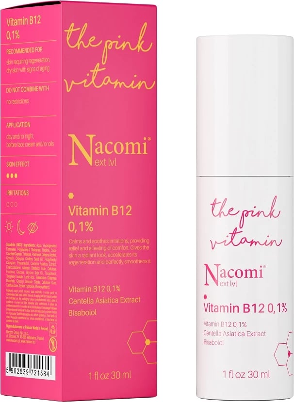 Serum për fytyrë për femra Nacomi Next Level Vitamin B12 0.1%, 30ml