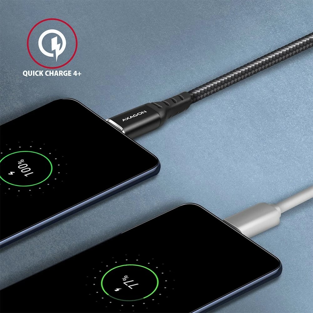 Kabllo USB-C në USB-C AXAGON BUCM-CM30AB, 3m, 60W, i zi