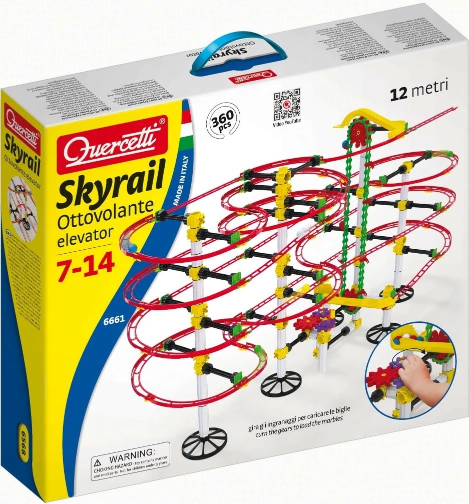 Set ndërtimi Quercetti Skyrail Ottovolante Elevator, 360 pjesë, plastikë, 12 metra