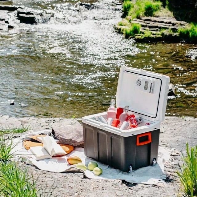 Ftohës portativ Adler AD 8090, 40 L, zi/bardhë