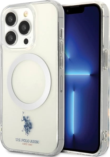 Mbështjellës U.S. Polo Assn. USHMP15LUCIT për iPhone 15 Pro 6.1", MagSafe, Transparent