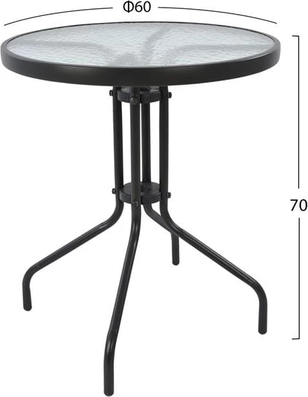 Set 3 pjesësh me Sipërfaqe Tavoline Lima e rrumbullakët 60x70cm & Karrige Laur ngjyrë gri FH10467