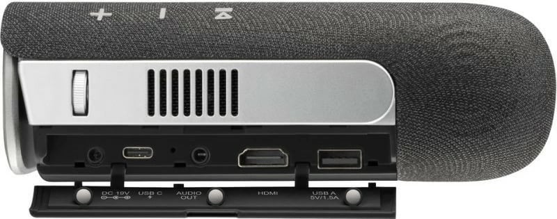 Projektor portativ Viewsonic M1XE, LED, WVGA, 16 GB, i zi dhe argjendtë