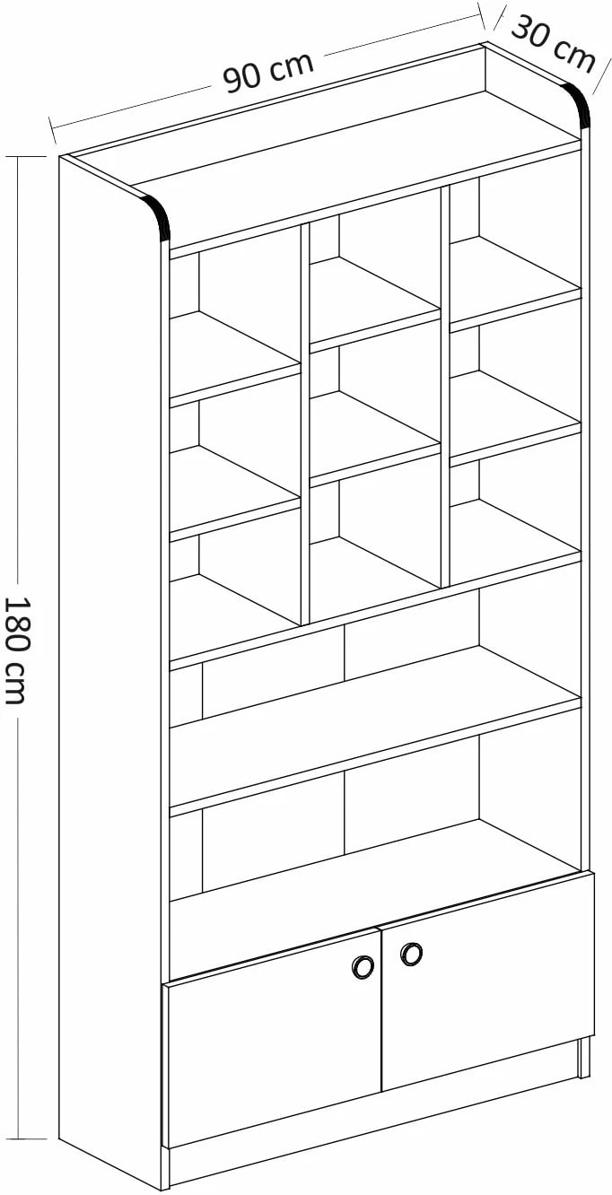 Raft librash Hanah Home, Tokyo, i bardhë Raft librash Hanah Home, Tokyo, i bardhë