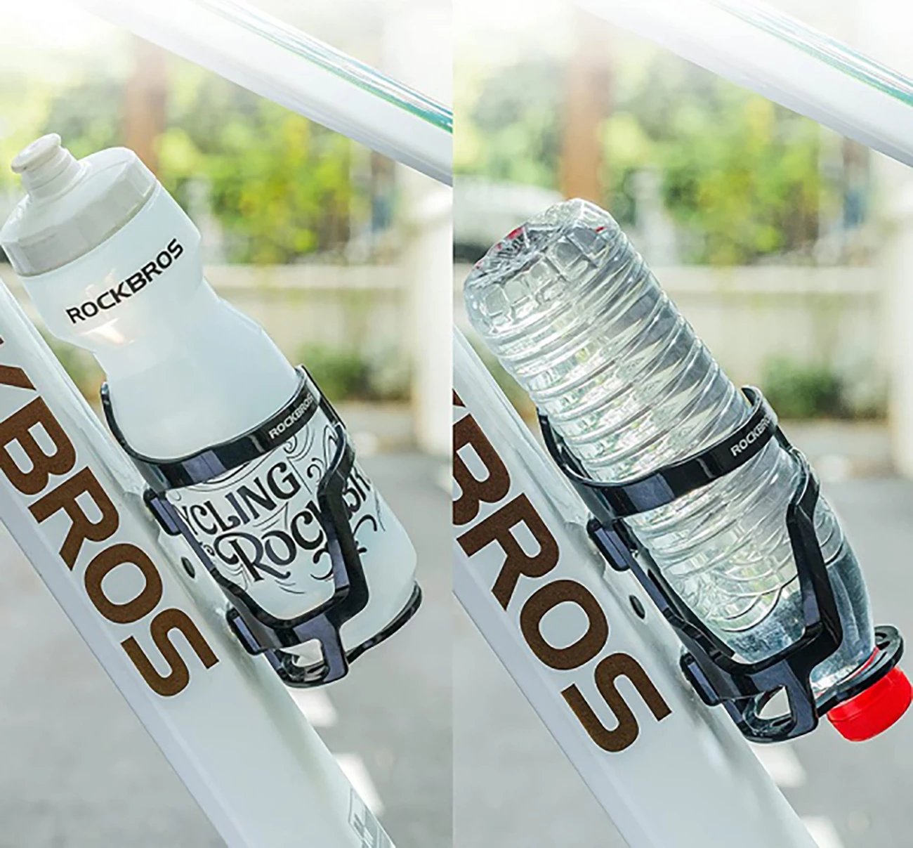 Mbajtëse shishe për biçikletë Rockbros 31210012001, polikarbonat, e zezë