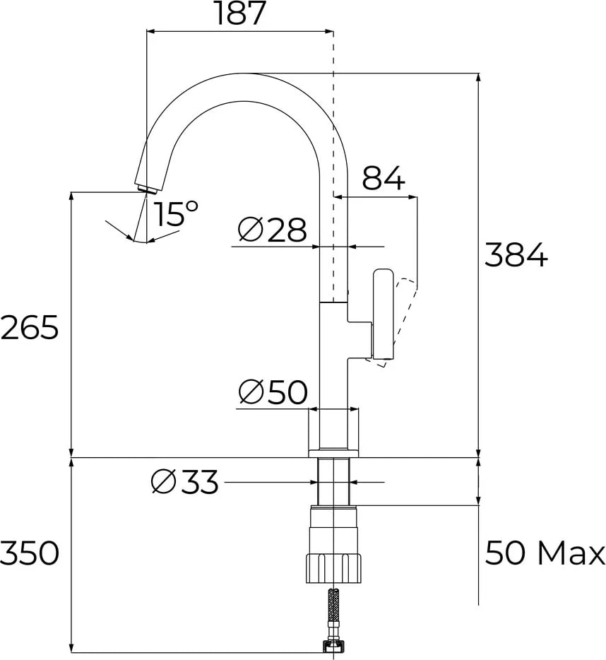 Rubinet kuzhine TEKA Oval 915, i zi