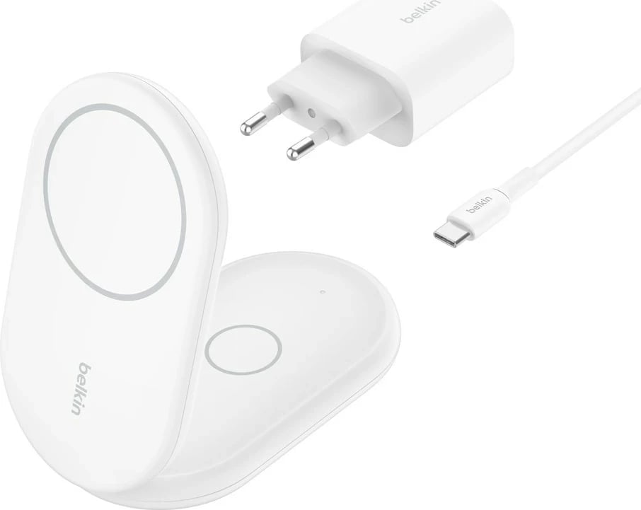 Karikues Belkin BoostCharge, për celular dhe kufje, i bardhë