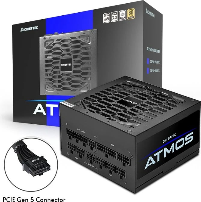 Furnizues energjie Chieftec ATMOS 750W, 80 PLUS Gold, Full Modular, i zi