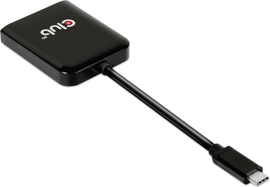 Adapter MST-Hub Club3D USB Type-C në 2x DisplayPort 4K60Hz, 1.5m, zi