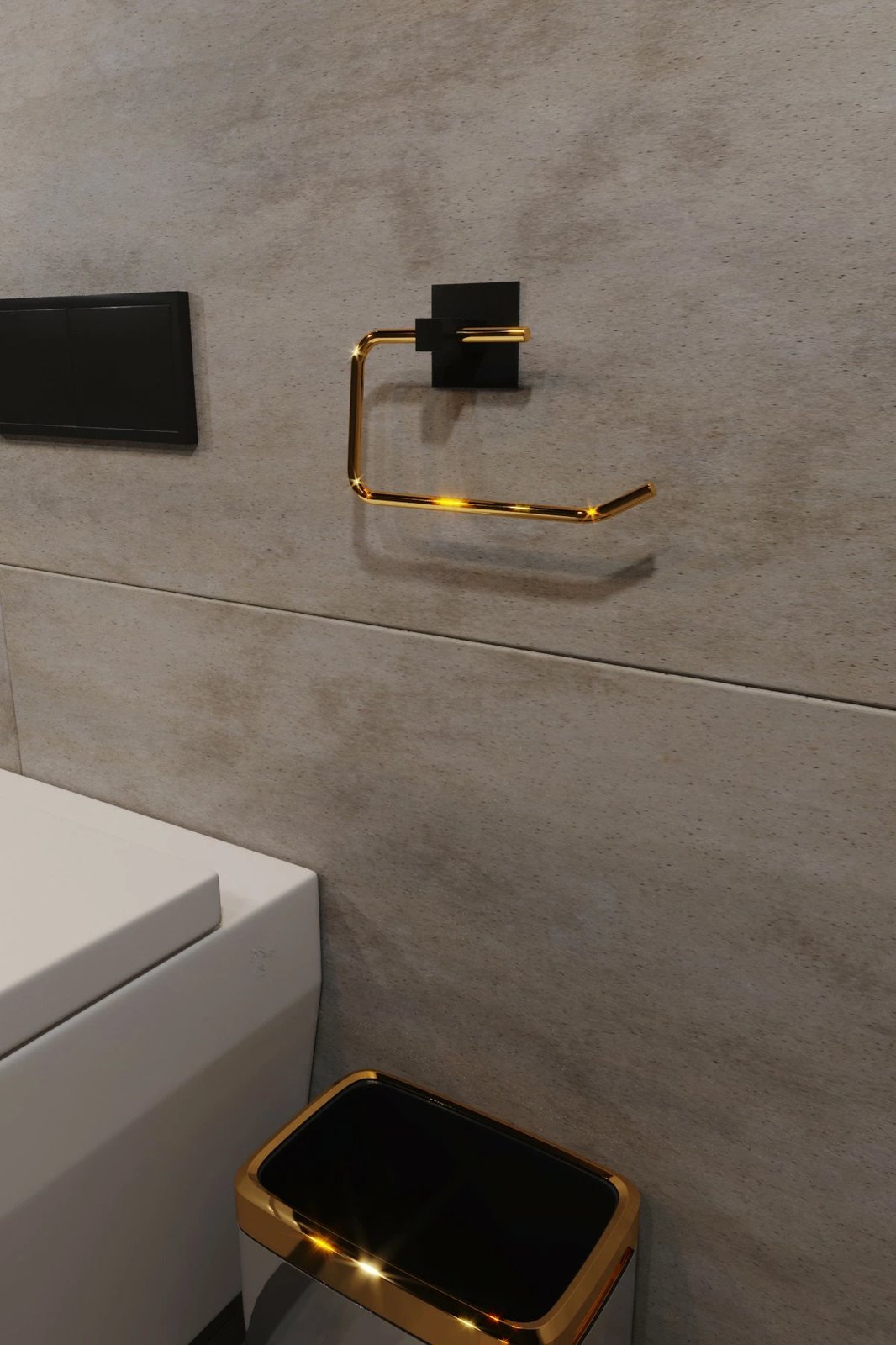 Mbajtës letre tualeti, ngjyrë ari, Aberto Design Mbajtës letre tualeti, ngjyrë ari, Aberto Design