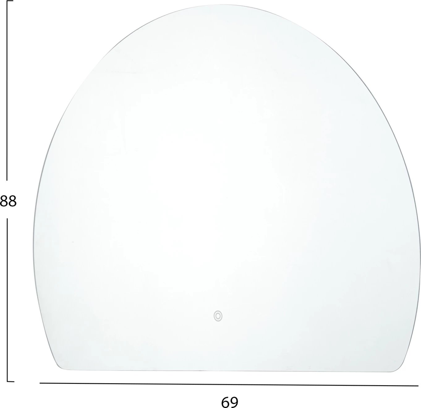Pasqyrë muri TORCH FH4491 pa kornizë, ndriçim LED, 89x69H cm.
