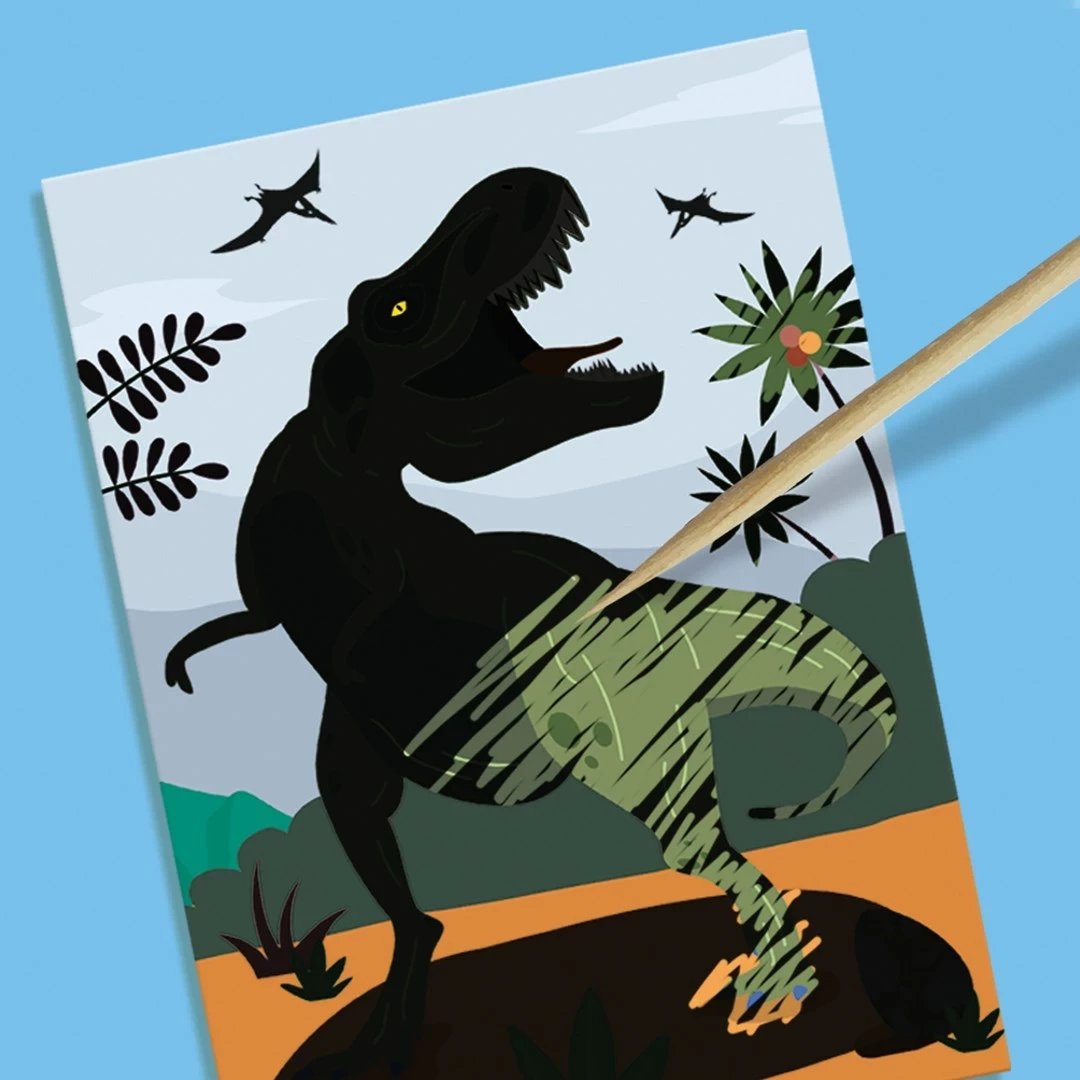 Set kreativ SES Dinosaurs 2 në 1, për fëmijë, shumëngjyrësh