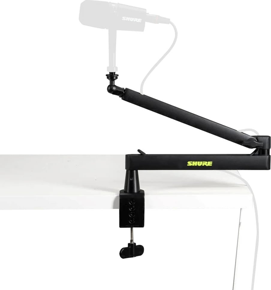 Krah mikrofonik SHURE SH-BROADCAST2 për tavolinë, profil i ulët, i zi
