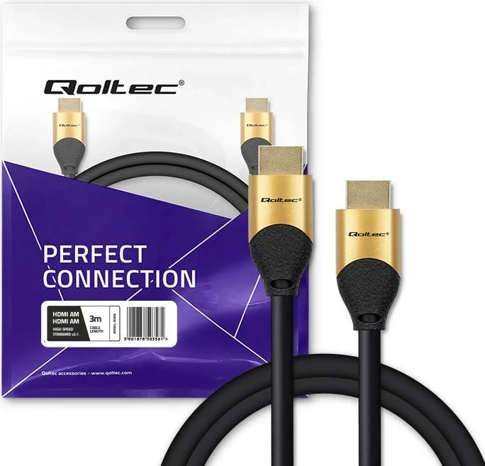 Kabllo HDMI Qoltec 50356, Ultra high speed 8K, 3m, Ari