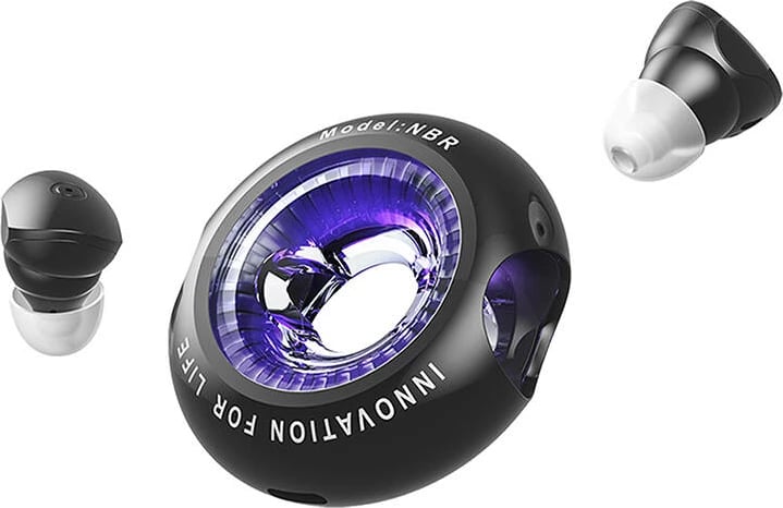 Kufje TWS Vention NBRB0 T17, pa tela, Bluetooth 5.3, me kuti karikimi, të zeza