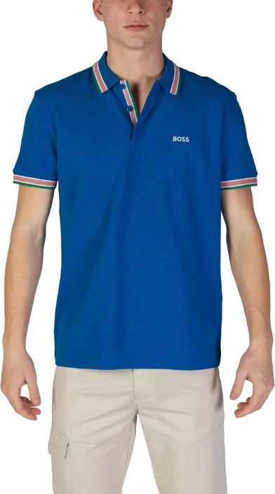 Maicë polo Boss për meshkuj, e kaltër