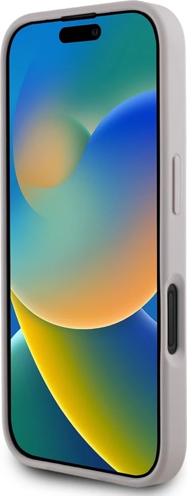 Mbështjellës Guess Grained Roses Big 4G Logo për iPhone 16, Vjollcë
