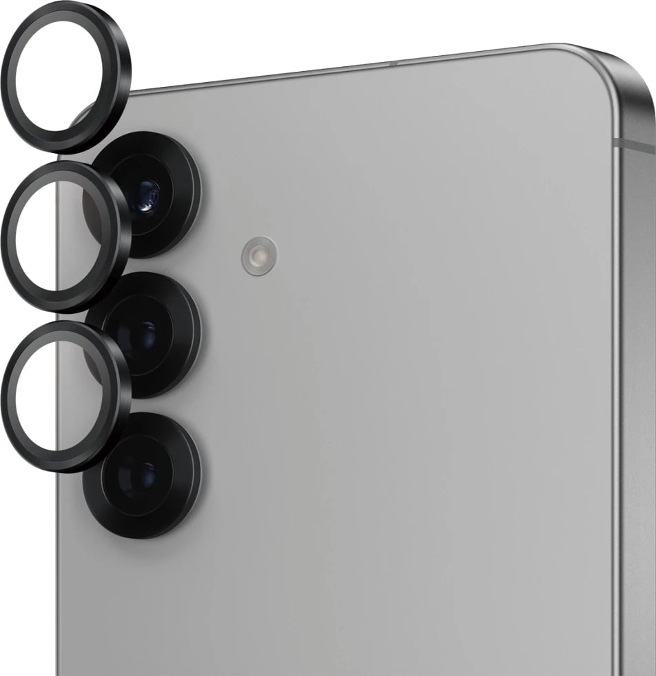 Mbrojtës lente PanzerGlass Hoops për Samsung Galaxy S25, Xham i temperuar, Zi