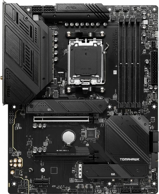Pllakë amë MSI MAG B650 Tomahawk WIFI, AMD, Socket AM5, DDR5, 128 GB, e zezë