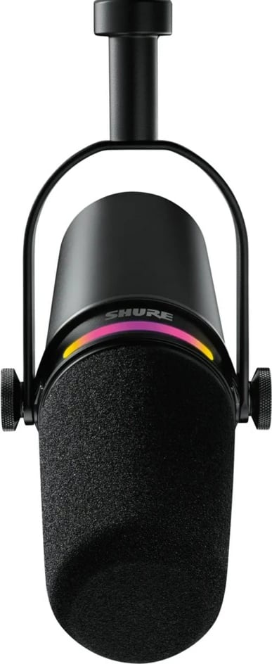 Mikrofon Shure MV7+-K-BNDL, XLR/USB-C, i zi + mbajtëse tavoline GATOR