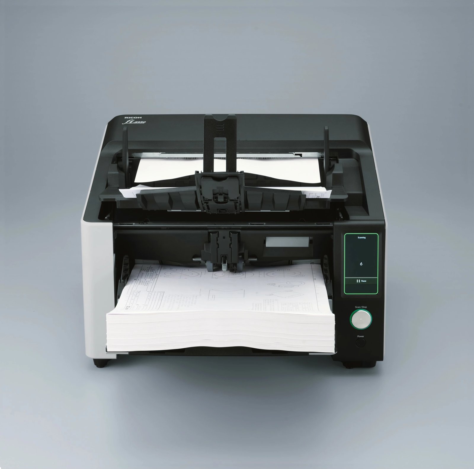 Skaner dokumentesh Ricoh FI-8950, LCD 4.3", duplex, A3, Ethernet, USB, bardhë/zezë