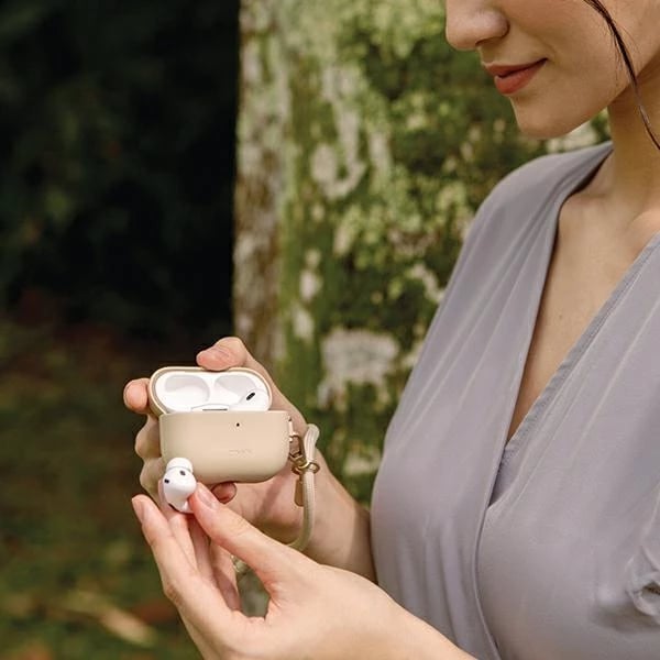 Mbështjellës UNIQ Coehl Haven për AirPods Pro 2, MagSafe, krem