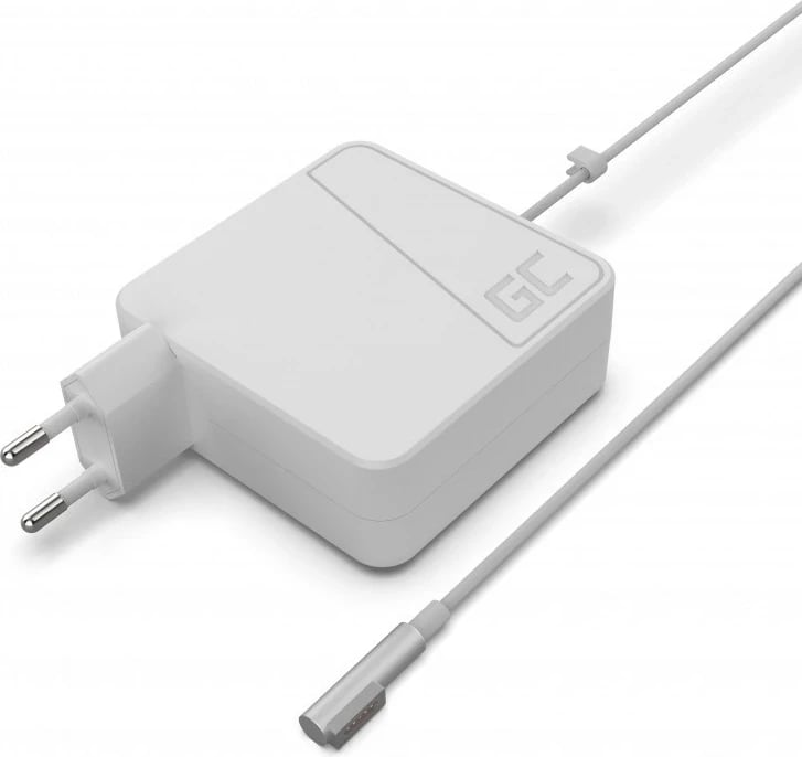 Adapter Green Cell AD03 për Apple iMacbook, 60W, Magsafe, Bardhë