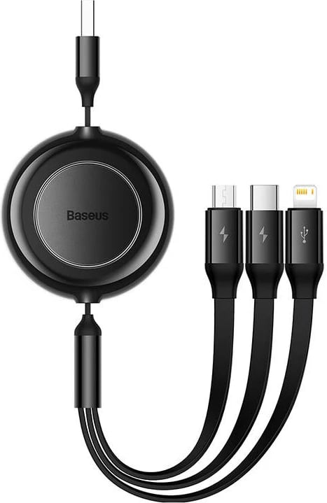Kabllo 3-në-1 Baseus Bright Mirror 2, 1.1m, Micro USB/USB-C/Lightning, e zezë