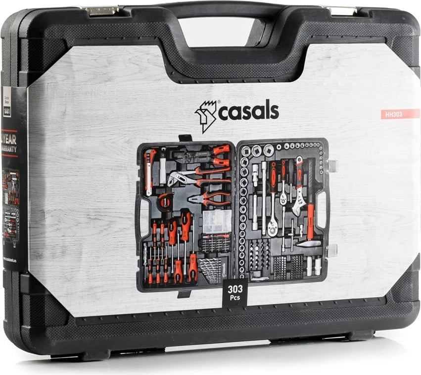 Set veglash dore Casals HH303 (4HL), 303 pjesë, me kasë bartëse