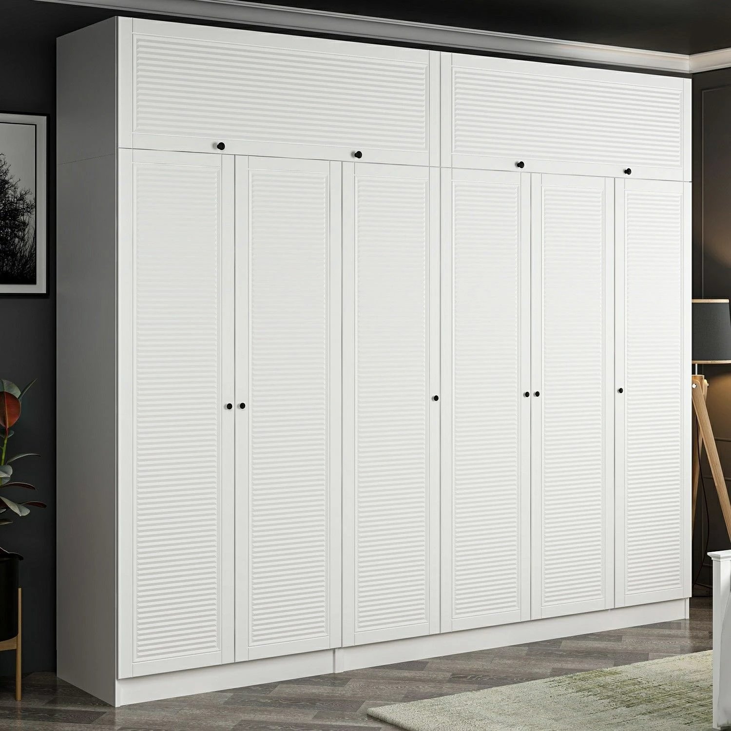 Dollap Skye Decor, i bardhë, 270x190x52cm