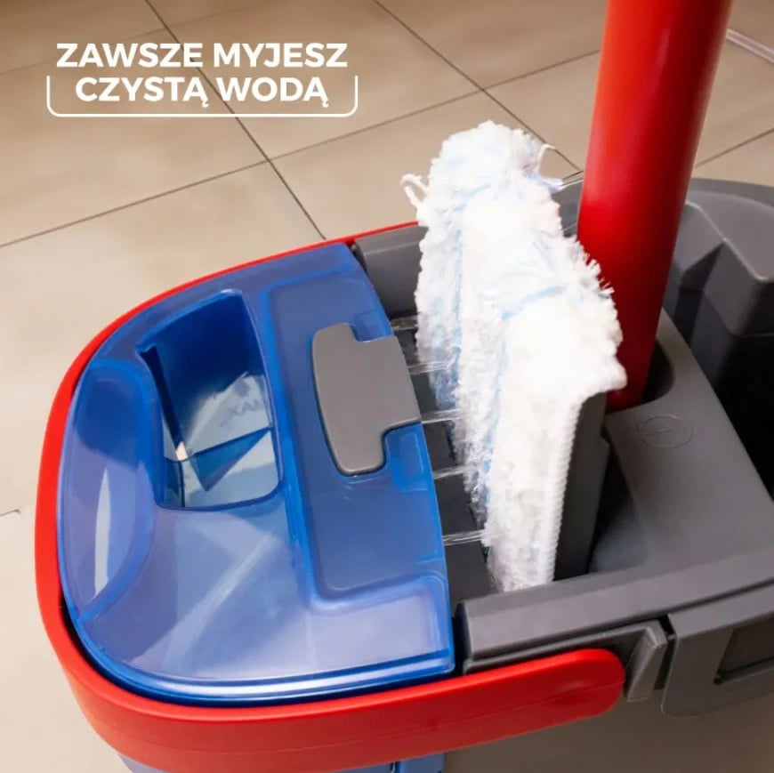 Mop i sheshtë Vileda H2prO, mikrofibër, i zi