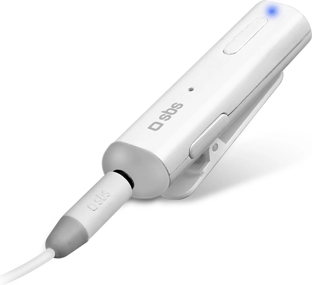 Adapter Bluetooth SBS TEBTRECEIVERW me kufje stereo, i bardhë
