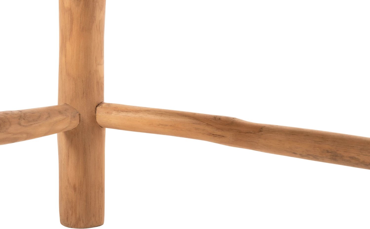Set salloni për jashtë 4 pjesë, dru teak, ratan sintetik, ngjyrë natyrale