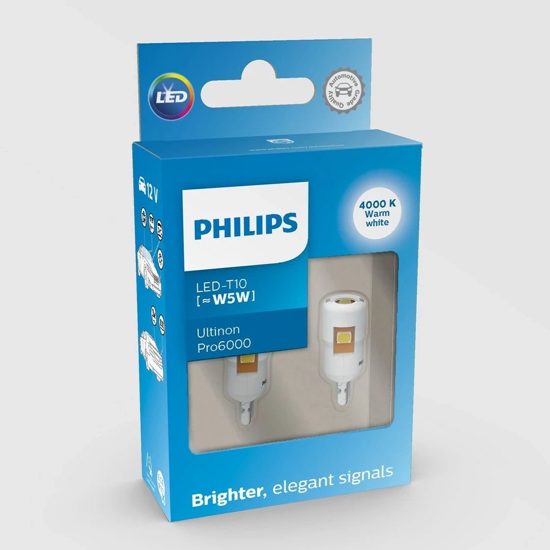 Llamba sinjalizuese veture Philips Ultinon Pro6000 SI 11961WU60X2, LED, 12V, Warm white, 2 copë