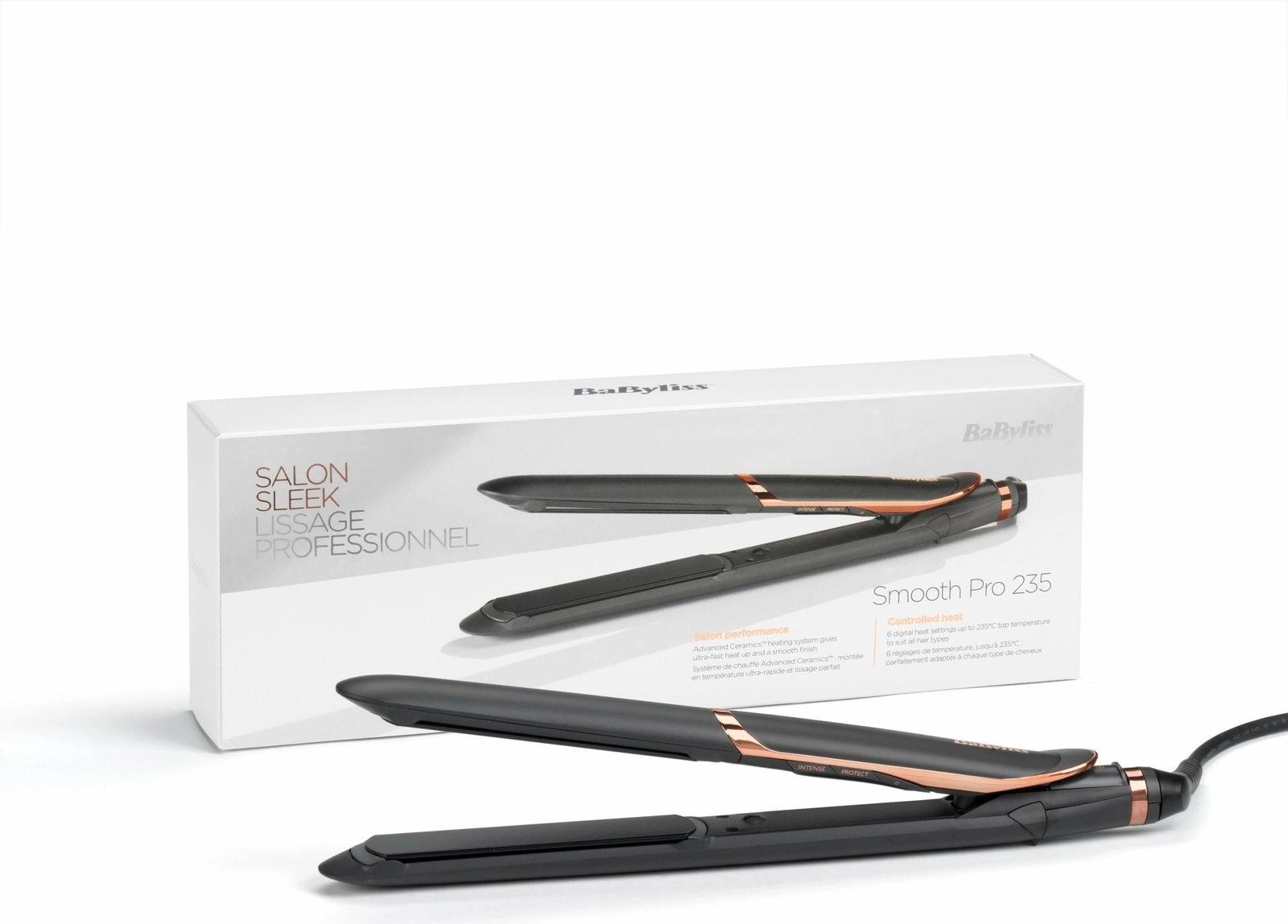 Hekur flokësh BaByliss ST394E Smooth Pro 235, e zezë