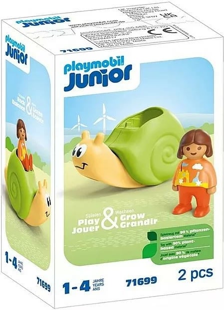 Set figurina Playmobil Junior 71699 me kërmill gringëllues, 2 copë