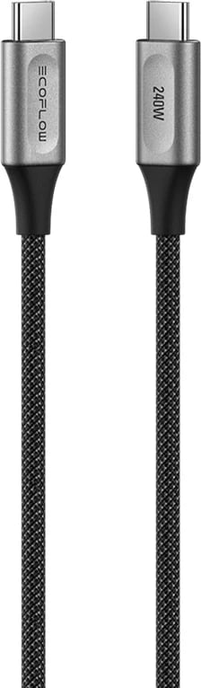 Kabllo USB-C EcoFlow RAPID Pro 1.8m, 240W, e zezë