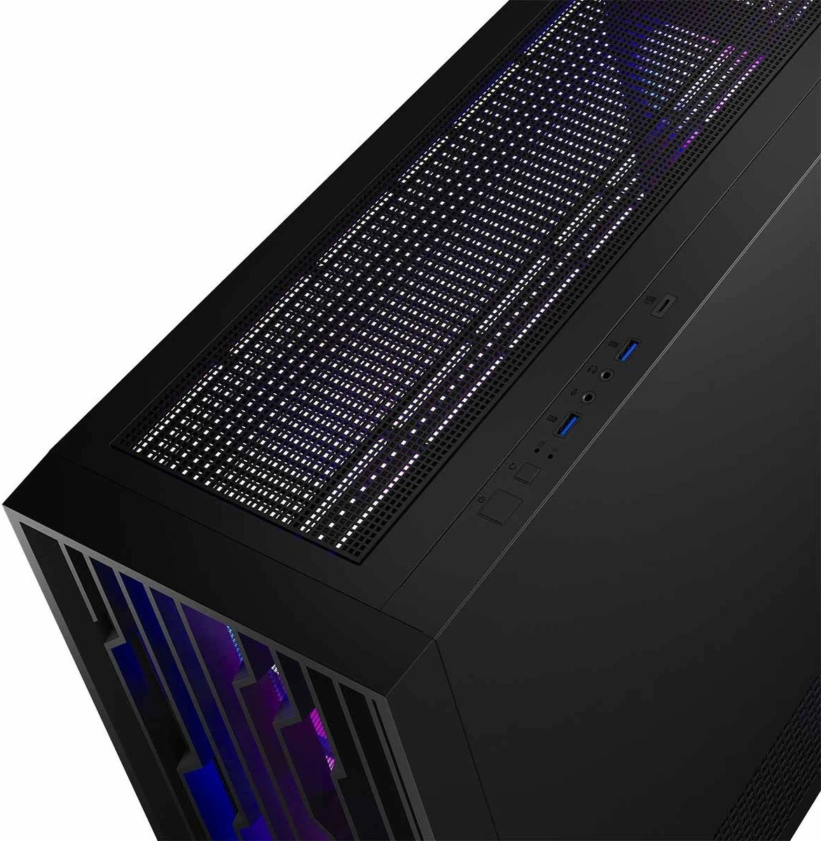 Kasë MODECOM Volcano Perun Apex ARGB Midi, e zezë