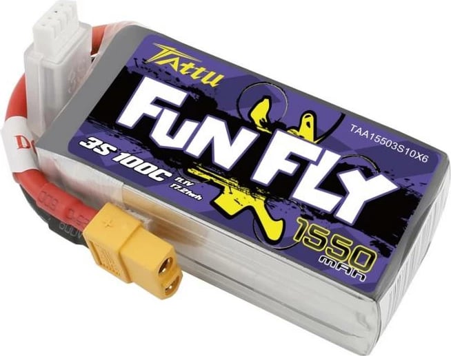 Bateri Tattu Funfly 1550mAh 11.1V 100C 3S1P për dronë