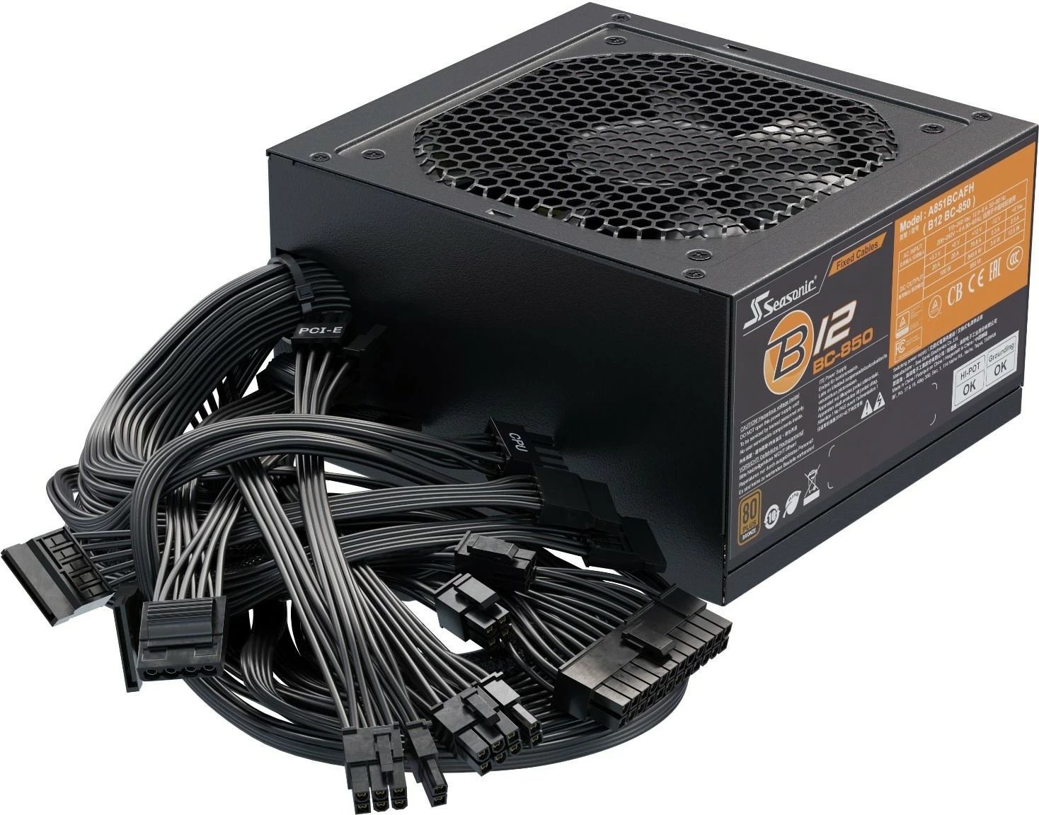 Kasë Seasonic B12 BC, 850 W, 80 PLUS Bronze
